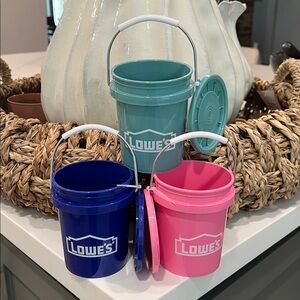 So. Cute. 3pc LOWE'S Mini Buckets.